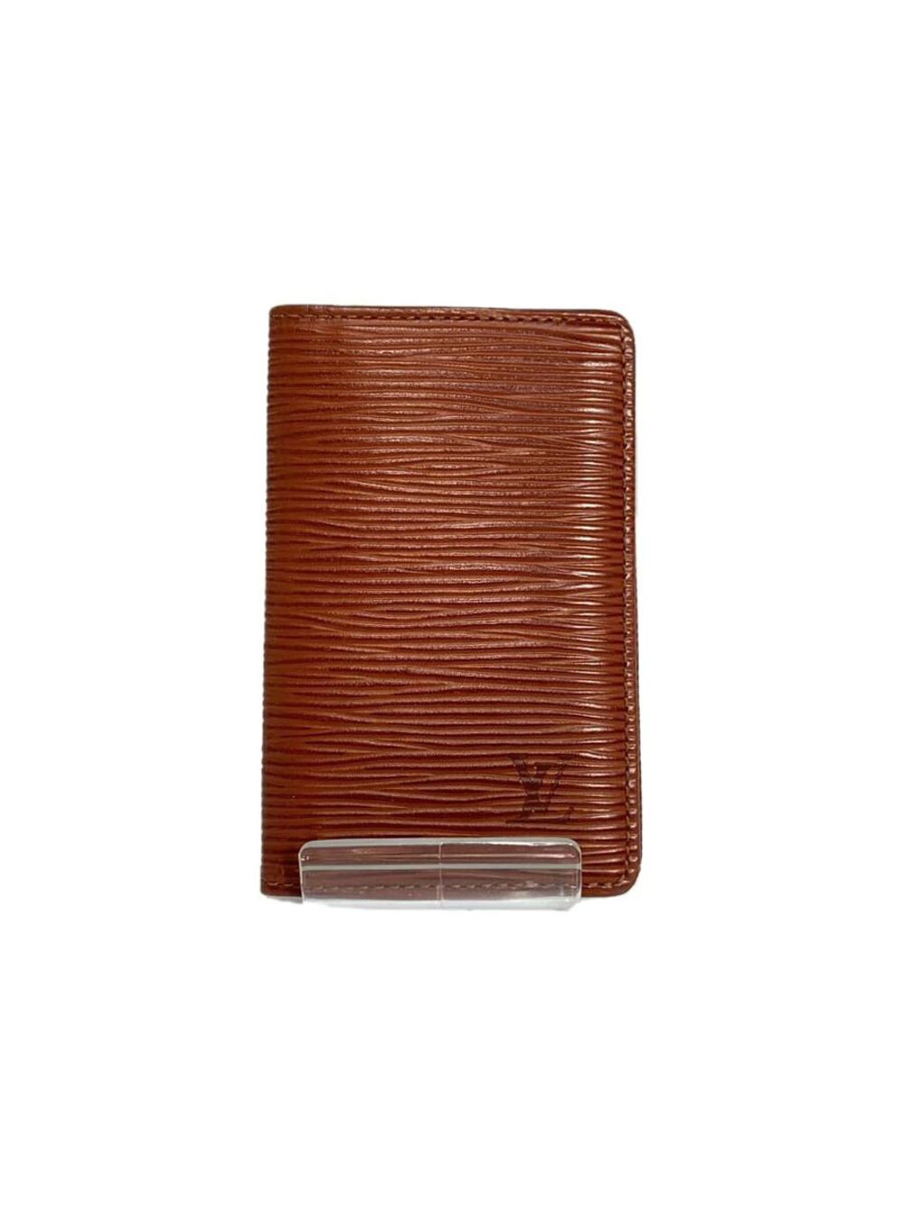 LOUIS VUITTON Organizer de Poche Epi Brown Leather Brown
